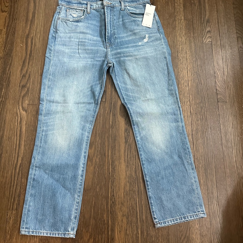 7 For All Mankind Light Wash Cropped Ankle Jeans